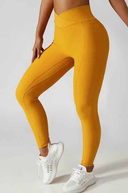 Legging actif taille croisée Basic Bae