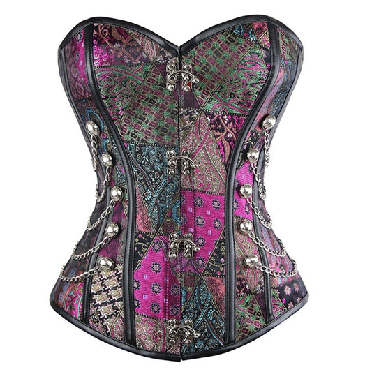 Corset court gothique coloré violet