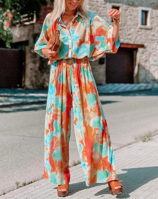 Lässiger Jumpsuit im Bohemian-Stil für Damen mit weitem Bein