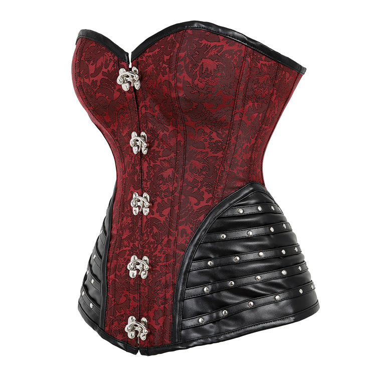 Court Gothic Black Side Span Corset Top