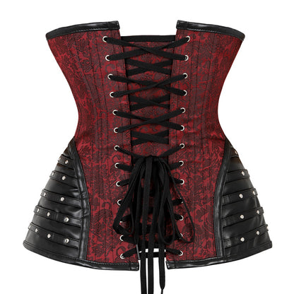 Court Gothic Black Side Span Corset Top