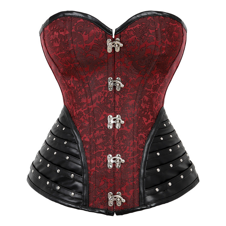 Court Gothic Black Side Span Corset Top