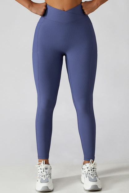 Legging actif taille croisée Basic Bae