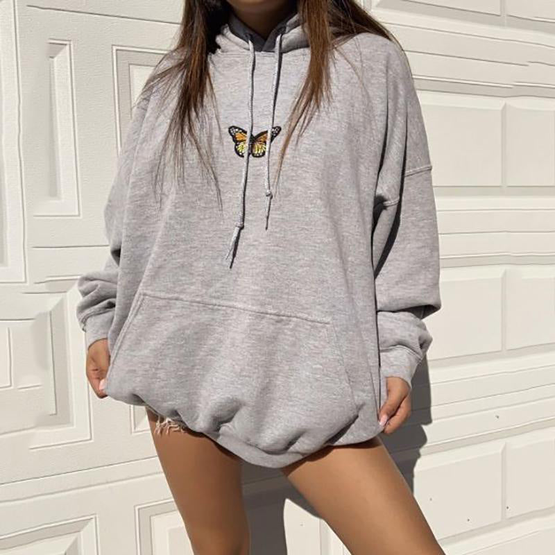 Popular Plate Printed Long Sleeve Casual Sports Loose Women Top