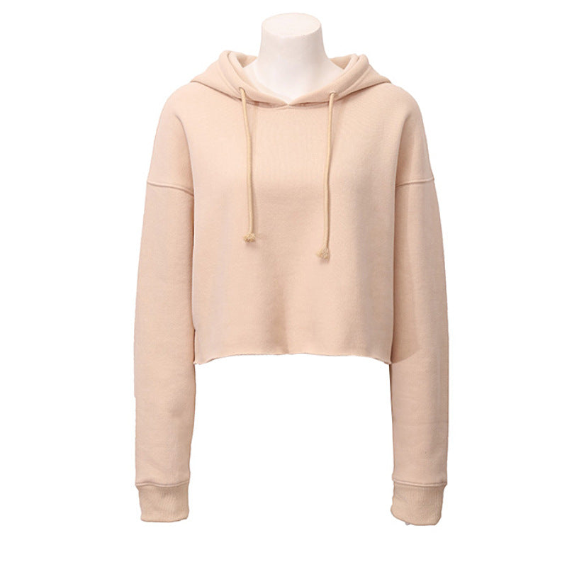 Pull de sport pour femme, automne-hiver, doublure polaire, sweat à capuche, haut court à manches longues personnalisé