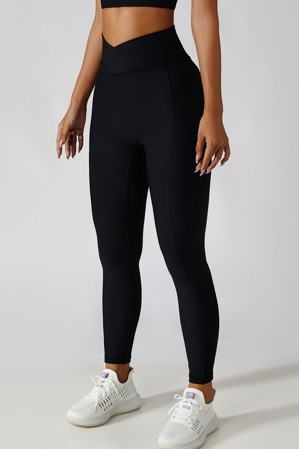 Legging actif taille croisée Basic Bae