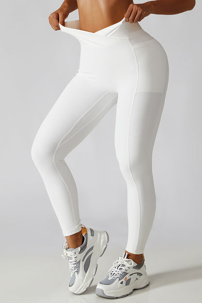 Legging actif taille croisée Basic Bae