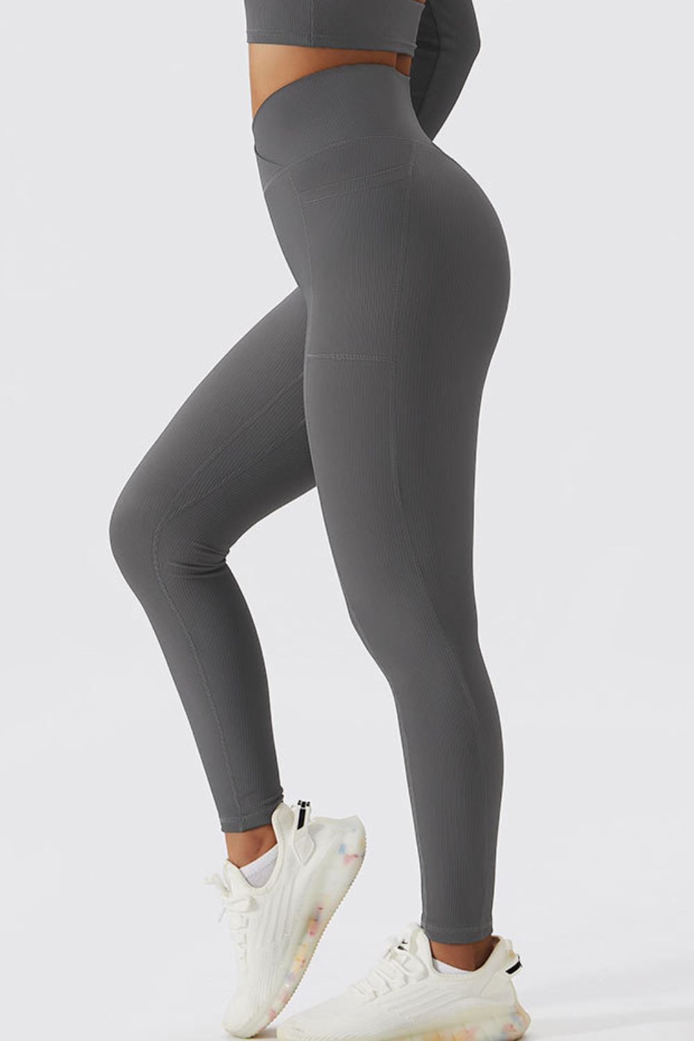 Legging actif taille croisée Basic Bae