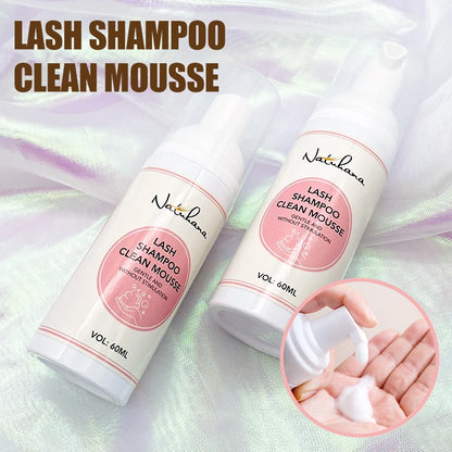 NATUHANA lash Mousse False for Eyelash Extension Eyelashes Accessories Lash Cleaning Foam No Stimulation Makeup Tools