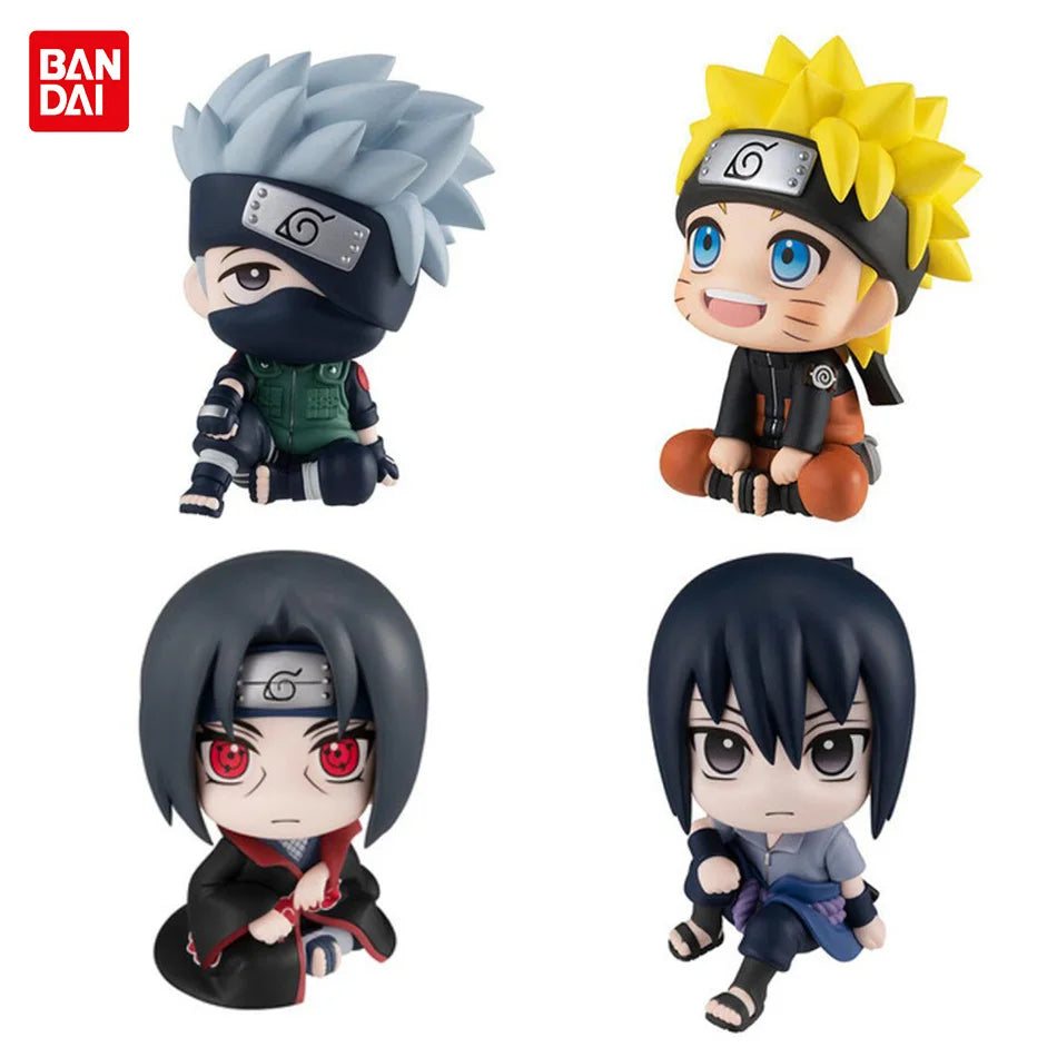 9,5 cm Anime Figur Uzumaki Naruto Kakashi Uchiha Sasuke Itachi Kawaii Spielzeug Q Figural Auto Dekoration PVC Modell Geschenk