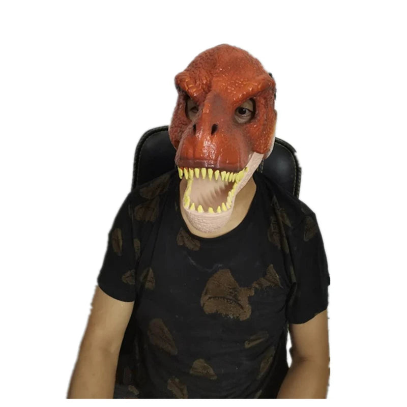 Party Mask Halloween Carnival Gift Velociraptor Mask T-Rex Dinosaur Mask Animal Cosplay Costumes Mask Props for Kids