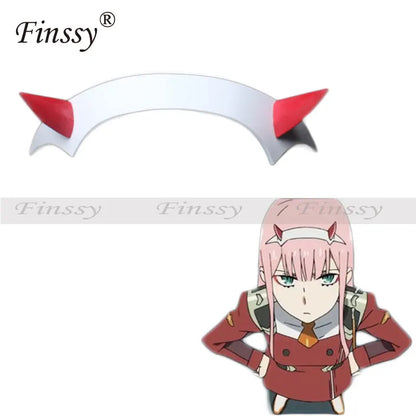 Popular Anime DARLING in the FRANXX Code002 Red Devil Horn Headdress Deformation Headwear Cosplay Decorative Props