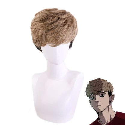 Anime Killing Stalking SangWoo Kurze Perücke Cosplay Kostüm Hitzebeständige Kunsthaar Herren Mode Perücken