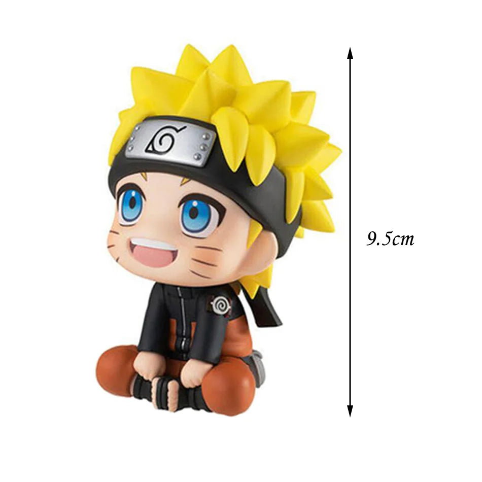 9,5 cm Anime Figur Uzumaki Naruto Kakashi Uchiha Sasuke Itachi Kawaii Spielzeug Q Figural Auto Dekoration PVC Modell Geschenk