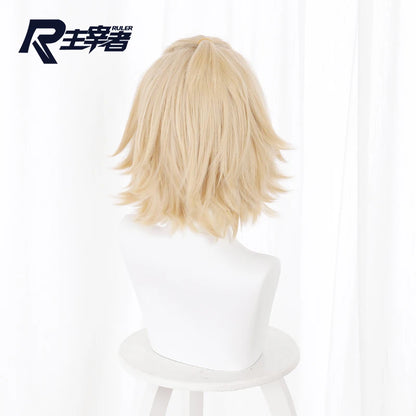 Anime Tokyo Revengers Sano Manjiro Cosplay Perruque Mikey Blond Clair Cheveux Courts Résistant À La Chaleur Haute Température Fil