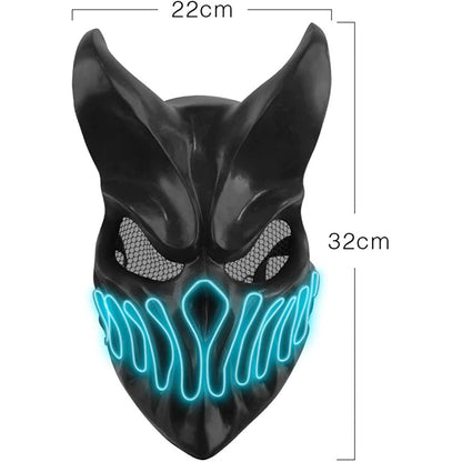 Kid of Darkness Halloween Mask Cosplay Props Demolisher Glowing Slaughter To Prevail Deathmetal Demon Masks Horror Hood Masque