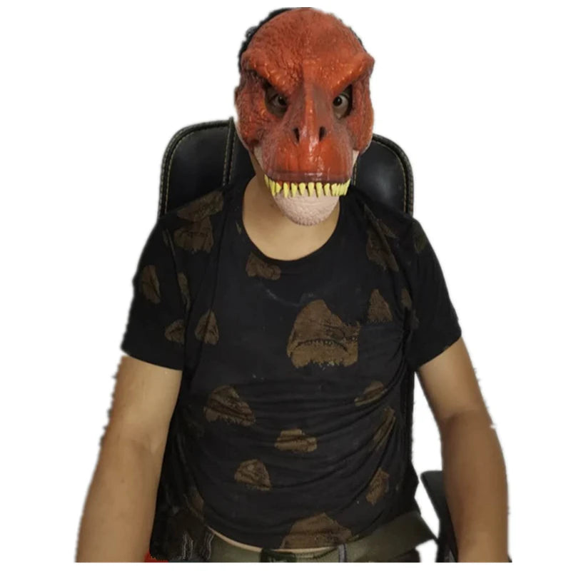 Dinosaurier-Weltmaske mit zu öffnendem Kiefer, Tyrannosaurus Rex, Halloween, Cosplay-Kostüm, Kinderparty, Karneval, Requisiten, Vollkopfhelm