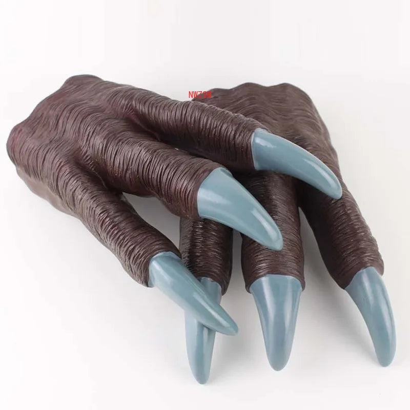 Gants de griffes de dinosaure pour fête d'Halloween, jouet de simulation de dinosaure, main de cosplay, accessoire de farce pour enfants, marionnettes, cadeaux