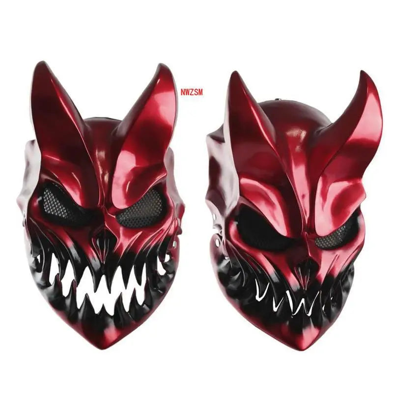 Masque d'Halloween Slaughter To Prevail Deathmetal Kid of Darkness Demolisher Shikolai Demon Masks Brutal Deathcore Cosplay Prop