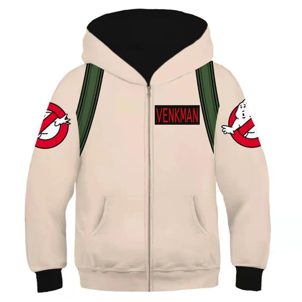 Geist Cosplay Fantasia Kostüm Kinder Hoodie Reißverschluss Sweatshirts Strickjacke Pullover Mantel Jacke Hoodie für Kinder Jungen