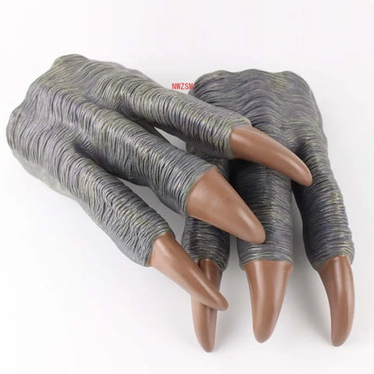 Gants de griffes de dinosaure pour fête d'Halloween, jouet de simulation de dinosaure, main de cosplay, accessoire de farce pour enfants, marionnettes, cadeaux