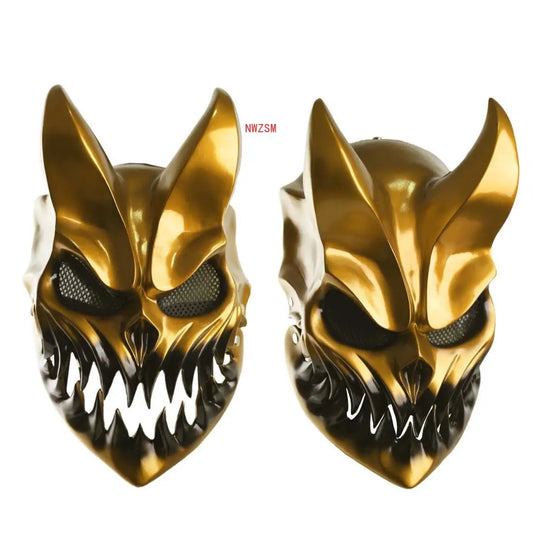 Masque d'Halloween Slaughter To Prevail Deathmetal Kid of Darkness Demolisher Shikolai Demon Masks Brutal Deathcore Cosplay Prop