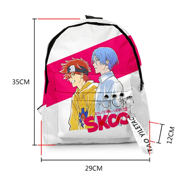 Sac à dos Anime Sk8 the Infinity Reki Miya Cosplay Sac en toile Sac d'école pour étudiants Sac de voyage pour hommes et femmes