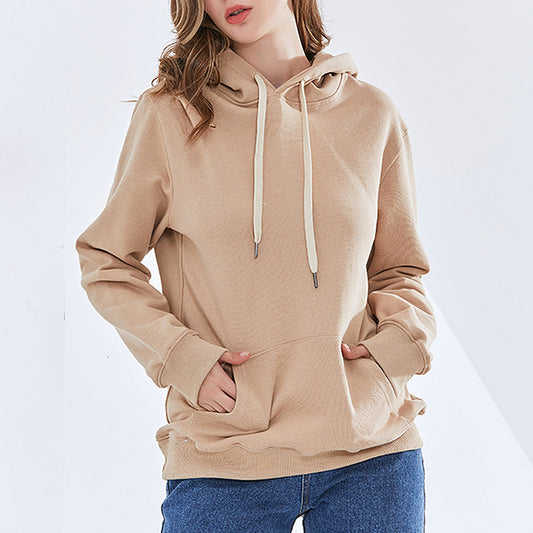 Koreanischer Sinn für Design Pullover Frauen Frühling lässig mit Kapuze einfarbig lose Top