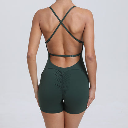 Peach Hip Raise Beauty Back Yoga Jumpsuit Women Outdoor Running Tight Sports Quick Drying Workout Clothes