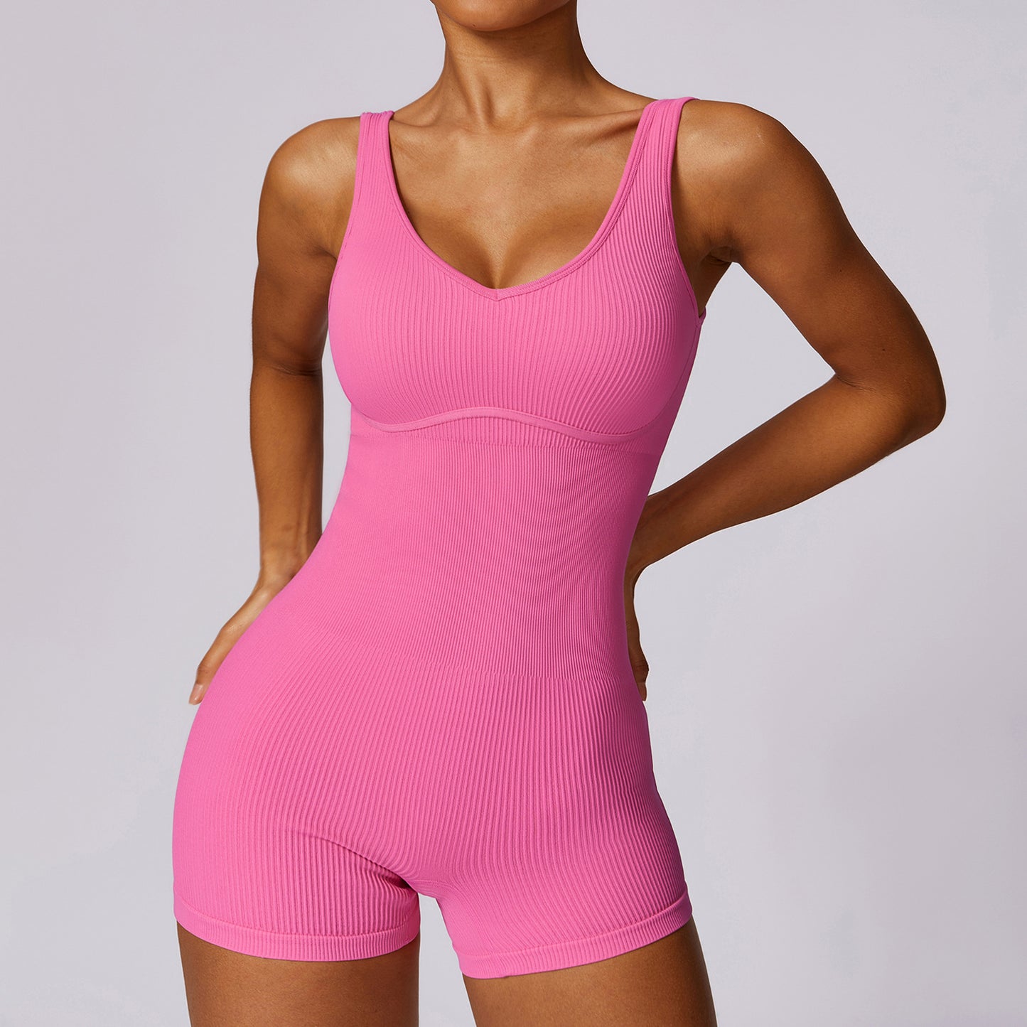 Combinaison de yoga sans couture haute résistance pour femme, combinaison de sport élastique moulante, fitness, une pièce