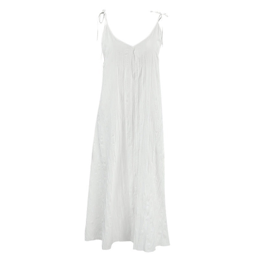 Chemise de nuit longue blanche ample pour femme, vêtement d'extérieur décontracté et confortable, vêtements d'intérieur