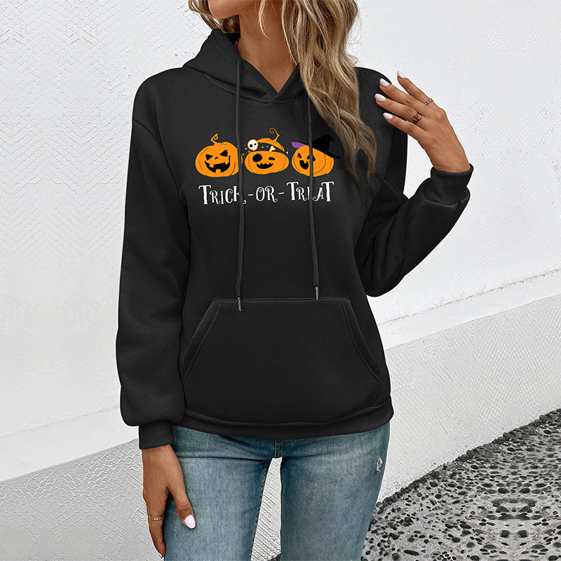 Herbst Damen Kleidung Halloween Bedruckter Pullover