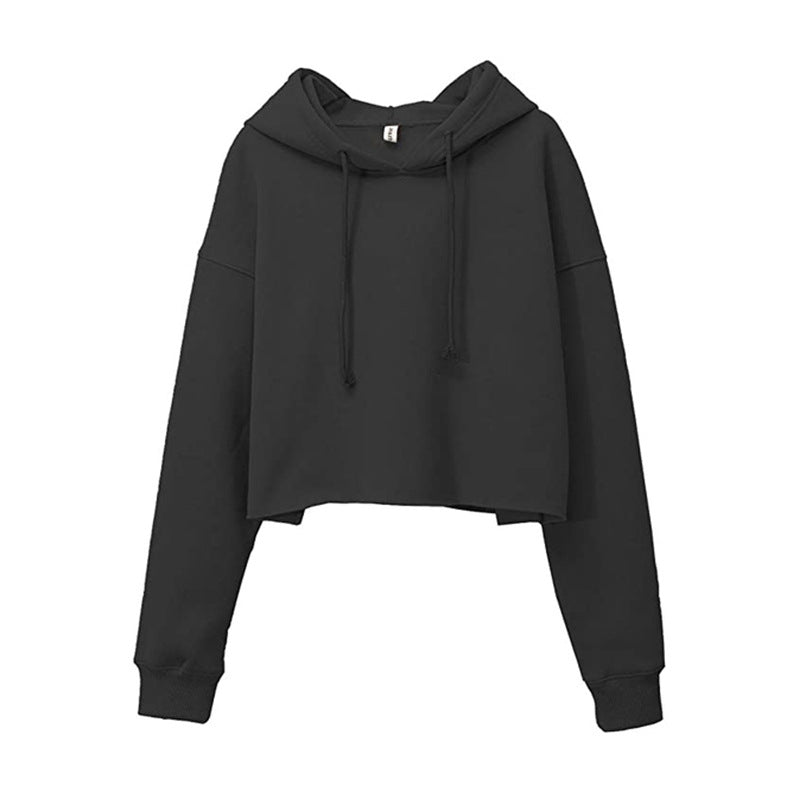 Pull de sport pour femme, automne-hiver, doublure polaire, sweat à capuche, haut court à manches longues personnalisé