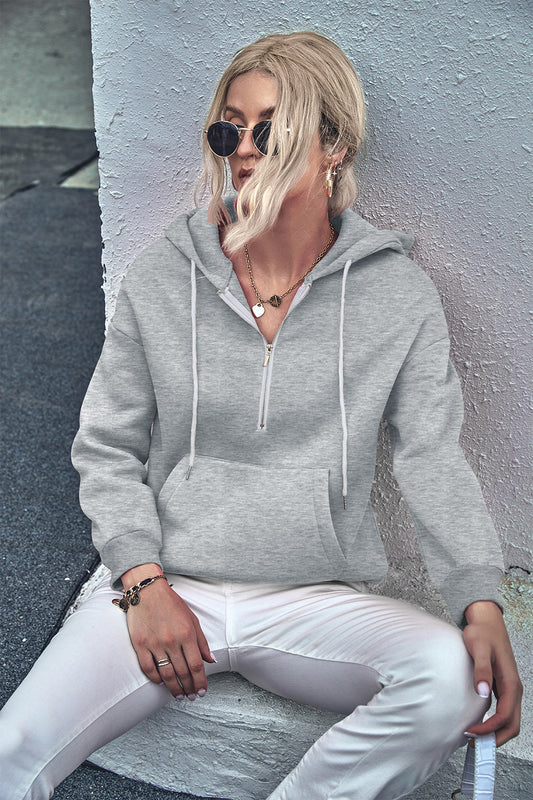 Herbst Damen Kleidung Einfarbig Pullover Mit Kapuze Lässiger Hoodie