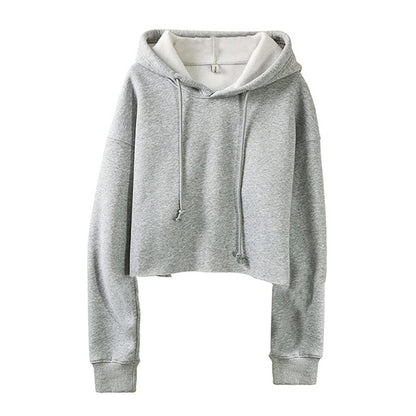 Pull de sport pour femme, automne-hiver, doublure polaire, sweat à capuche, haut court à manches longues personnalisé