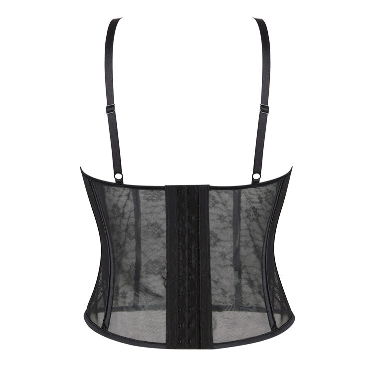 Mesh Breathable Strap with Cup Lady Sexy Body Corset