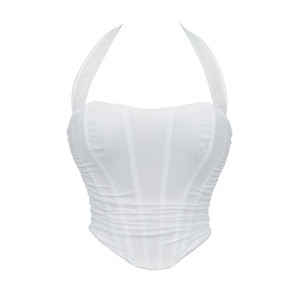 Mesh Breathable Double Strap Series Neck Women Tube Top Body Shaping Top