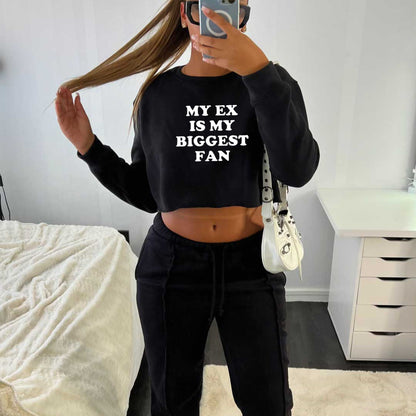 My Ex Is My Biggest Fan Street Trendy Women Short Sweater Autumn