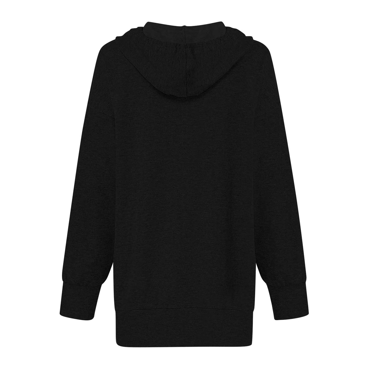 Robe mi-longue à capuche pour femme, vêtement d'automne, manches longues, couleur unie, poche, sweat à capuche ample