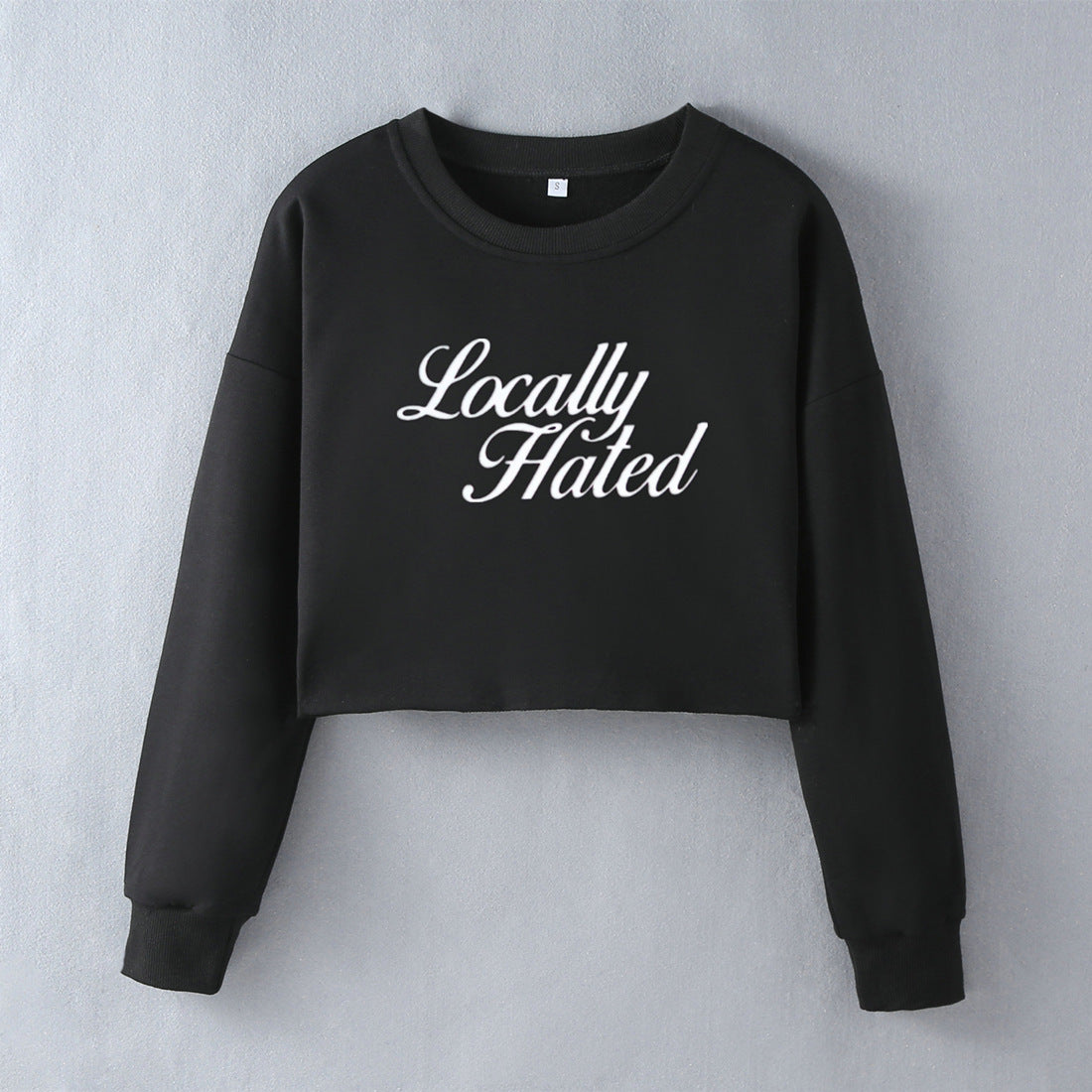 Locally Hated Street Hipster Sexy Women Top Short Long Sleeve Sweater