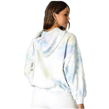 Herbst Winter Tie-Dye Lose Mit Kapuze Kordelzug Frauen Kleidung Urban Casual Lange Ärmel