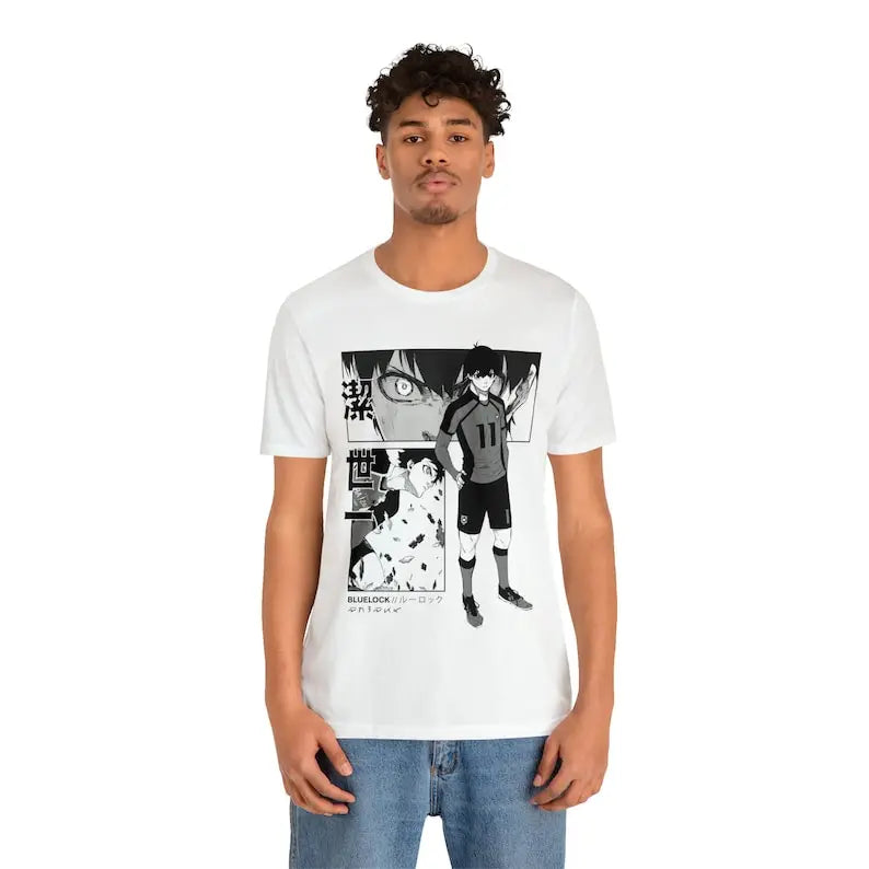 T-shirt graphique d'anime Yoichi Isagi Bluelock, t-shirt d'anime, t-shirt de manga,