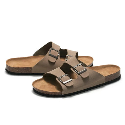 CEVABULE Herren Kork Sandalen Strand Flip Flop Herrenschuhe KWN