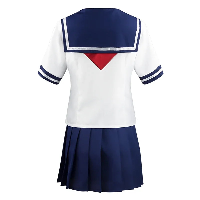 Costume de cosplay Yandere Simulator Ayano Aishi pour Halloween, jupe de marin bleu marine pour fille Loli, collants noirs