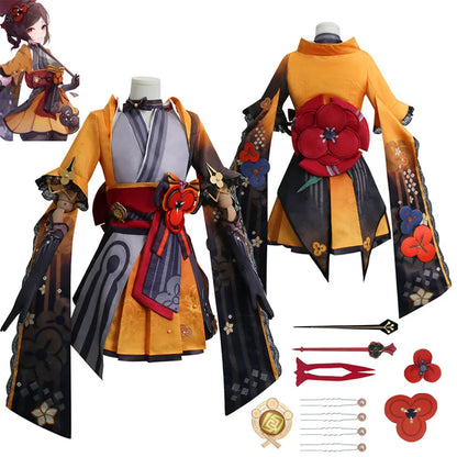 Chiori Cosplay Kostüm Genshin Impact Uniform Perücke Anime Chinesischer Stil Halloween Chiori Cosplay Anzüge Kostüm