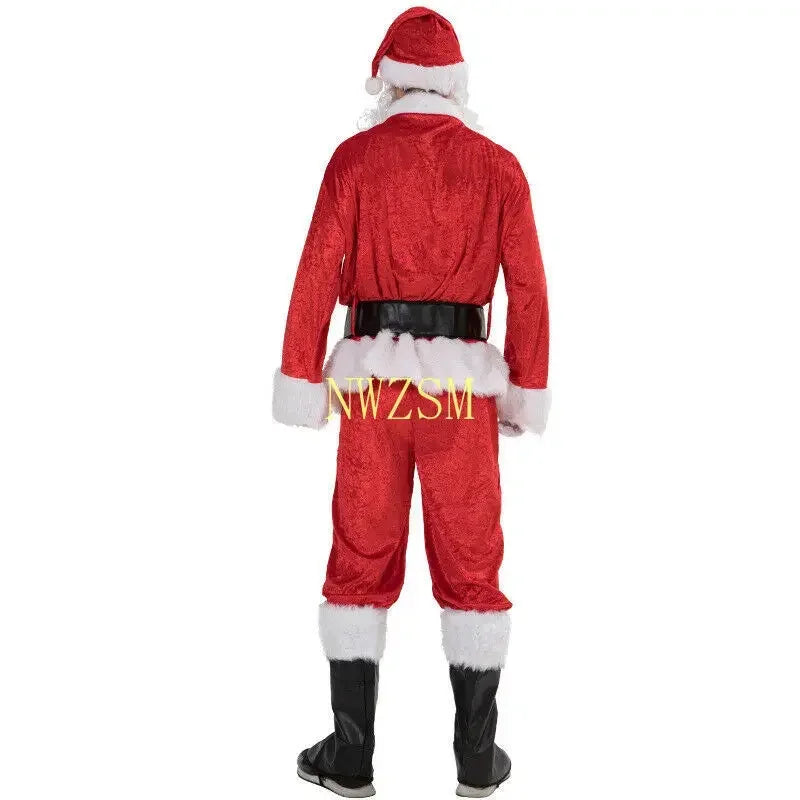 Weihnachten Weihnachtsmann Kostüm Cosplay Weihnachtsmann Kleidung Kostüm In Weihnachten Männer 5 teile/los Kostüm Anzug Für Erwachsene heißer