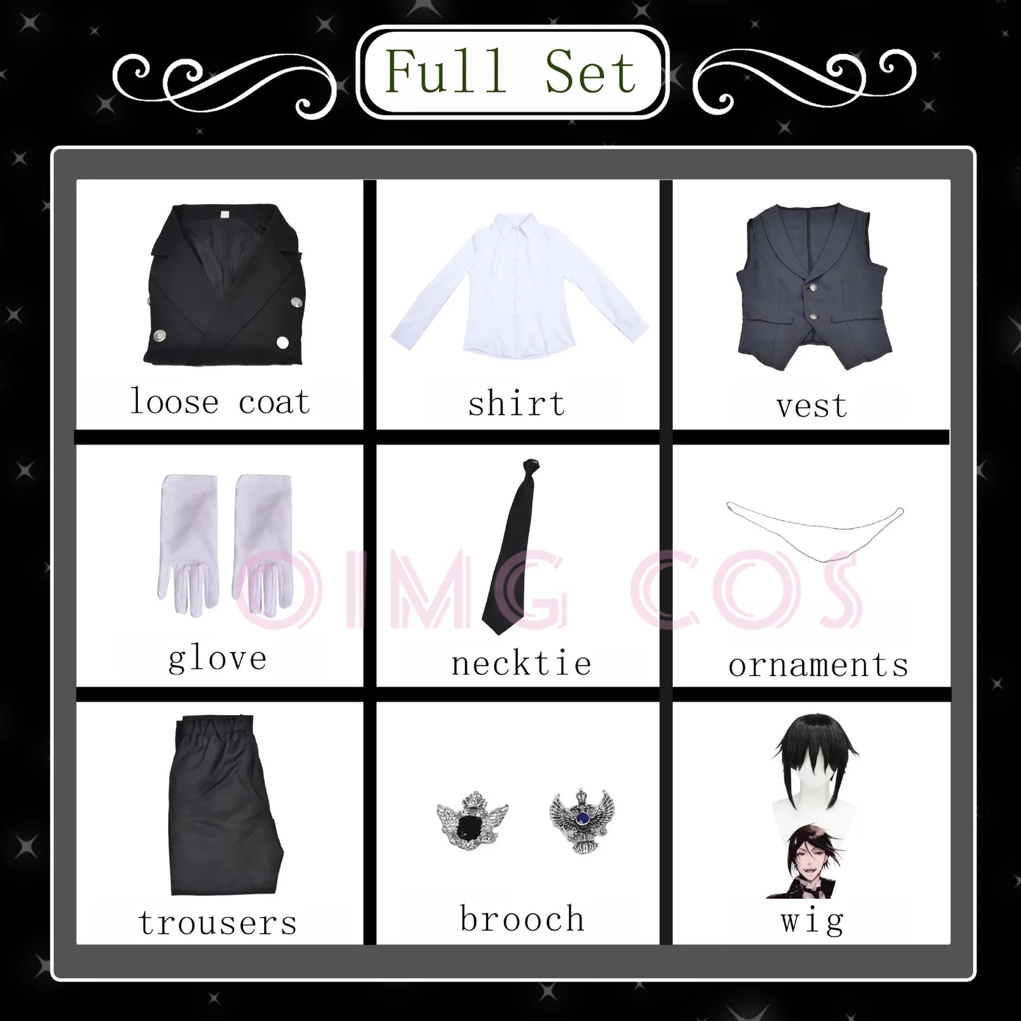 Black Butler Sebastian Michaelis Cosplay Sebas Kostüm Japanischer Anime Karneval Party Uniform Schwalbenschwanz