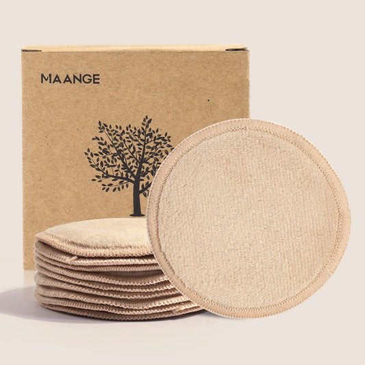 MAANGE 10 Pack Reusable Makeup Remover Pads Washable Face Cleansing Puff Cloth Clean Sponge Liquid Cream Tools Cosmetic Remover