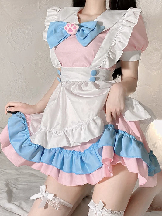 Costumes de Cosplay Lolita Maid à la mode, uniforme d'écolière mignon et doux, vêtements de spectacle d'animation sur scène, chemise coquine et sexy