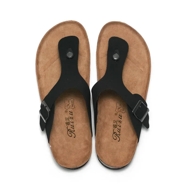 CEVABULE Herren Kork Sandalen Flip-Flops Strand Wasser Kiefer Frauen weibliche Slipper für Sommerschuhe KWN